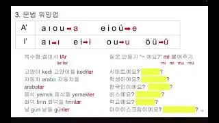 [하루10분] 튀르키예어 118일차 [복습2] 모음조화 Öğrenci misiniz?