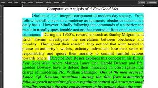 Comparative Analysis - How to write the introduction