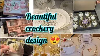 Beautiful crockery design.. Tea sets, tea pots, dinner sets, jug glass sets, cutlery... 😍❤️