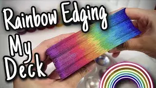🌈Rainbow Edging The Eyeris Tarot🌈 | How to Rainbow Edge a Deck | Deck Modifications