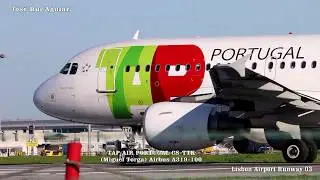 Onze Lindos AVIÕES Pousando e Decolando no Aeroporto de Lisboa Portugal