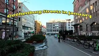 Gothenburg Sweden 4K – Relaxing Nordic Winter City Walk