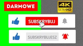 Animacja subskrybuj+dzwoneczek, like - 4K green screen, bez tła - Darmowe pobieranie