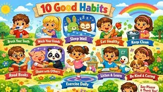 Good Habits Song for Kids in English | Brush Teeth, Wash Hands, Eat Healthy & Be Kind #nurseryrhymes
