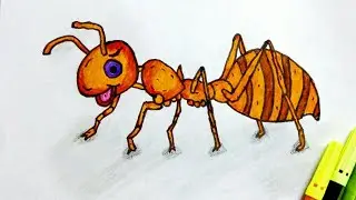 How to Draw a Ant | Ant Cartoon | Ant Drawing | Pencil Drawing Videos | Easy Drawing Step by Step