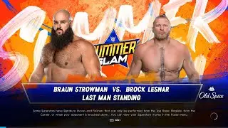 #summerslam22 #wwe Brock Lesner VS   Braun Strowman  - Hell in a Cell
