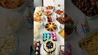 How to setup kids birthday party food | MINIMAL DECOR | Quick and Simple #kidspartyideas #momlife