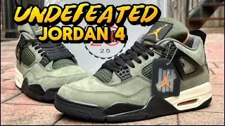 FRESH LOOK!  Jordan 4 Undefeated unboxing review & on foot!