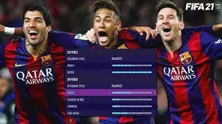 FC BARCELONA MSN CUSTOM TACTICS IN FIFA 21 (433)