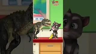 out of banana🍌 poor tom #funny #jurassicworld #dinosaur #talkingtom #shots#funwithmytom2