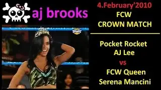 FCW CROWN MATCH 4 February'2010 AJ Brooks as AJ Lee vs Serena Mancini,green camouflage outfit