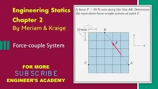 Determine the equivalent force&ndash;couple system at point C. | Force couple System | Engineers Academy
