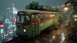 Nightfall Cyber Peace 🌧️ | Calm Cyberpunk Lofi for Heavy Thoughts -  Lofi Music