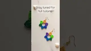 Micro macrame earrings | Macrame flower earrings |  #shorts #youtubeshorts #earrings #micromacrame