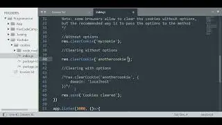 How to clear a cookie in Express