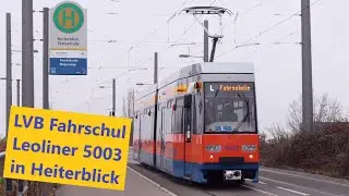 LVB Fahrschul Leoliner 5003 in Heiterblick / LVB Stra&szlig;enbahn