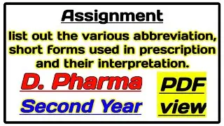 List out the various abbreviations short forms used in prescriptions and their interpretation