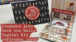 Planners Anon Deck the Halls Digital Kit Christmas Cards