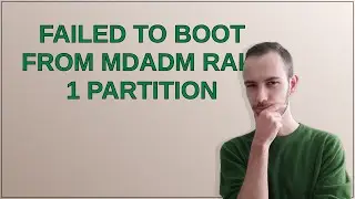 Failed to boot from mdadm RAID 1 partition