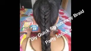 #DIY 2min braid hairstyle| #partyhacks|#easyhairstyle|#2minpartybraid|Balreen Kaur|#easybraid|#hacks