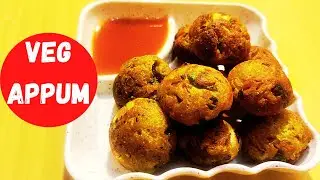 VEG APPUM BALLS  |  Rava Appum Balls | Instant Breakfast Recipe |Tasty Appum Recipe-SouthIndianFood