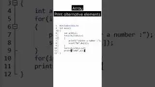 print alternative elements | array in c | 