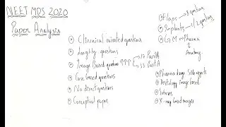 NEET MDS 2020 Paper Analysis | List of General Books In Description Below