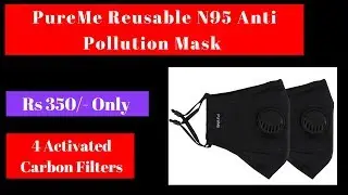 PureMe Reusable N95 Anti Pollution Mask with 4 Activated Carbon Filters | India Tech | Hindi