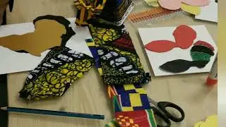 Patterns of Africa| African wax fabric collage| Chingford Mount BHM 2025