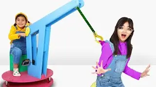 ¡Ellie y Charlotte en las AVENTURAS CON LA GRÚA! 🚧 Lecciones y Más Historias para Niños