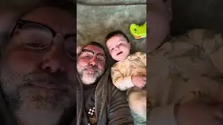 Declan James and JimPa Raspberry Saturday #calm #grandparenting