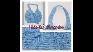 BOLSA DE CROCHE PONTO ZIG ZAG