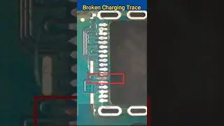 Broken Charging Trace #technology #mobilerepair