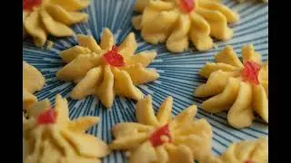 Kue semprit | Flower Custard Cookies | Biskuit Dahlie  | Kuih Semperit