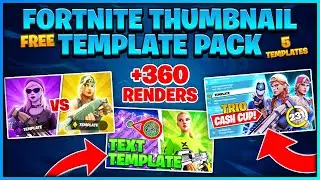 Free Fortnite Thumbnail Template Pack (+ 3D Render Pack) | FREE Photoshop Download