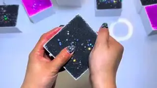White fresh chalk covered by black and pink holi powder 💖🖤 @YuShen-asmr 