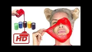 Learn Colors for Children Slime Face Paint Finger Family Song Nursery Rhymes   Learning Video