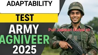 Adaptability test Army Agniveer Full video what is adaptability test, where, when ? 