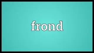 Frond Meaning