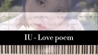 IU-Love poem|piano cover sheet鋼琴譜（cover.凱琦老師）
