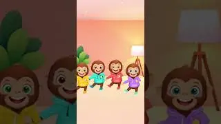 Monkey Dance Party #shorts #cartoon #dance #kids #animation