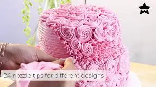Ambrosia Cake Decorator Nozzle- 24 Pc | Wonderchef