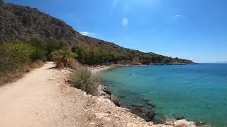 Neraki Beach, Nafplio, Greece.  July 2020