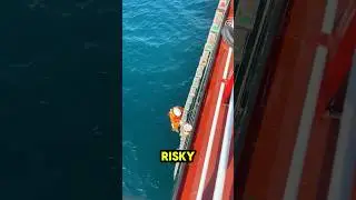 Extreme Ship Maintenance 😱Ship Side Work #shorts #dangerousjobs #lifeatsea