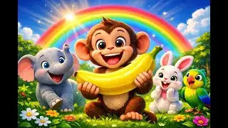 Chiku and the Magic Banana 🍌🐒 | Sharing Moral Story for Kids | Funny Cartoon Story