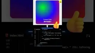🌈 Animated Gradient Color Picker using JavaScript | Satisfying UI Effect! | DevZiaul #shorts