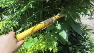 bamboo trimming on a hot not-summer day with cat supervision