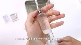 Demonstration of the use of veterinary fine medicine filling device
