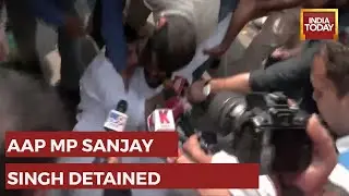 AAP MP Sanjay Sindh Detained Outside CBI Headquarters For Violation Of Section 144