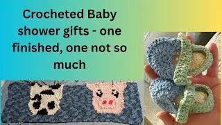 Crocheted Baby Croc shoes and what to do when you don't finish the baby shower gift on time